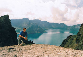 Author Brandon Royal at Heaven Lake on the China/North Korean border